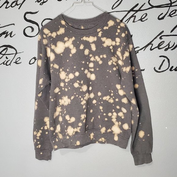 Gray Bleach Dyed Sweatshirt from Fruit of the Loom, S - Picture 1 of 3